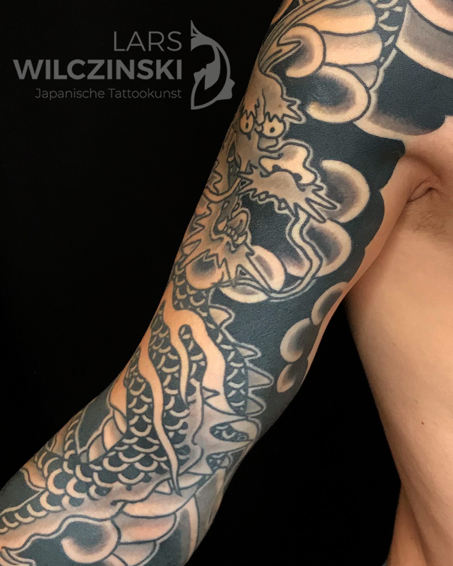 Tattoo Ryu Schwarzgrausleeve